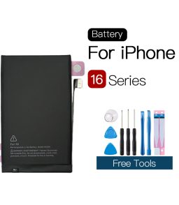 100% New Upgraded Battery for iPhone 16 iPhone16 Pro iPhone16 Plus iPhone16 Promax iPhone 16e Replaceable Battery with Free Tools Fast Shipping