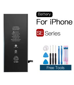 100% NEW High Capacity Battery for iPhone SE1 SE2016 iPhone SE2 iPhone SE2020 iPhone SE3 iPhone SE2022 iPhone 16e Replaceable Battery with Free Tools Fast Shipping