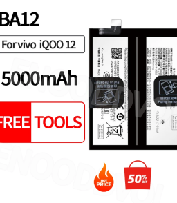 100% NEW 5000mAh Battery for Vivo IQOO 12 High Capacity Long-lasting Battery with Free Tools BA12 Battery
