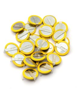 LIR2025 3.6V Rechargeable Button Cell Battery with 90 Degree Tabs for BMW Mini Cooper Remote Key FOB Remote Keys Battery